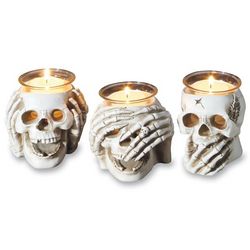 Morality Skull Candle Holders