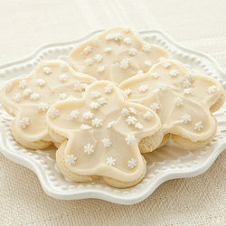 Buttercream Frosted Snowflake Cookies