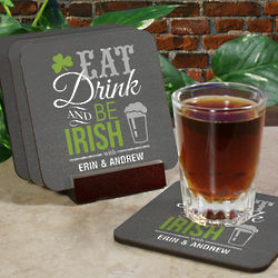 Personalized Irish Welcome Coaster Set