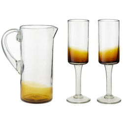 Recycled Amber Glass Pitcher