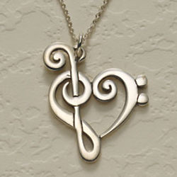 Music Lover's Silver Necklace