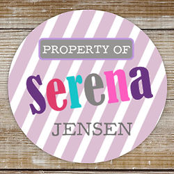 Girl's Personalized Property of Stickers