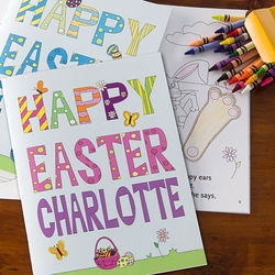 Personalized Easter Coloring Book & Crayon Set