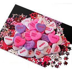 Couple's Candy Hearts Jigsaw Puzzle