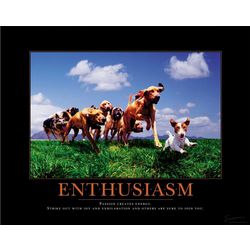 Enthusiasm Dogs Motivational Poster