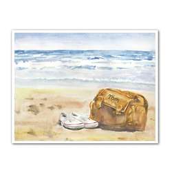 Beach Bag Bumming Personalized Art Print