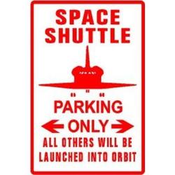 Space Shuttle Parking Sign