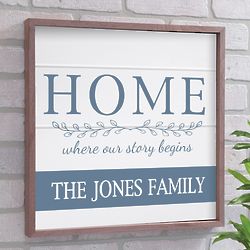 Home: Where Our Story Begins Personalized Wall Decor