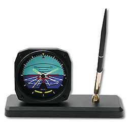 Aviation Desktop Clock and Pen Set