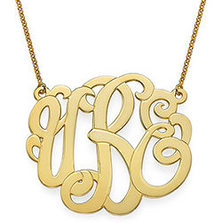 Personalized Premium Monogram Gold-Plated Necklace