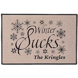 Personalized Winter Sucks Doormat