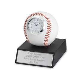 Engraved Baseball Clock