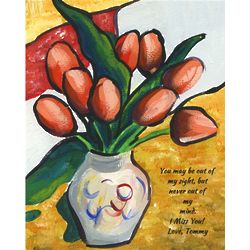 Missing You Bouquet Personalized Print