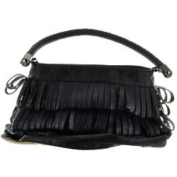 Black Polyurethane Handbag