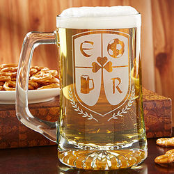 Custom Crest Personalized Beer Mug