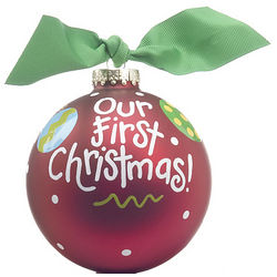 Personalized Our First Christmas Glass Ball Ornament