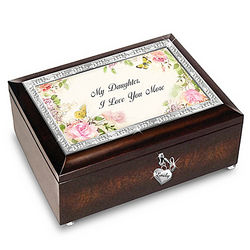 Heirloom Music Box for Daughter with Name Engraved Charm