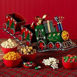 Christmas Train Popcorn Gift Basket