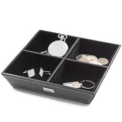 4-Compartment Catch-All Tray in Black