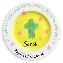 Personalized Girl's Baptism Plate
