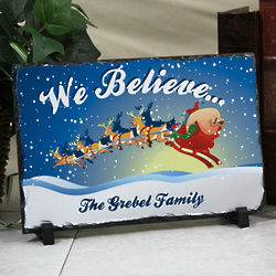 Personalized We Believe Christmas Stone