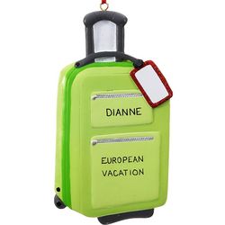 Personalized Carry On Suitcase Christmas Ornament