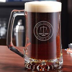 Scales of Justice Personalized Beer Mug