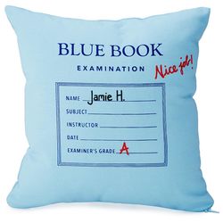 Personalized Blue Book Pillow