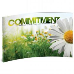 Commitment - Wishing and Doing Daisy Curved Desktop Plaque