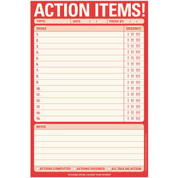 Action Items! Note Pad