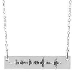 Personalized Soundwave Sterling Silver Necklace