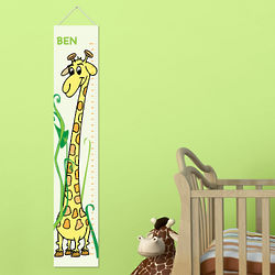Boy's Personalized Growing Giraffe Height Chart