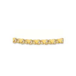 Children's 14K Yellow Gold Heart Chain Bracelet