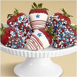 Hand-Dipped Star Spangled Strawberries