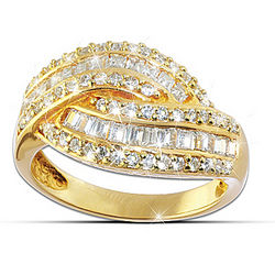 Women's Golden Glamour Ring