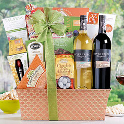 Silver Creek Vineyards Red and White Wine Duet Gift Basket