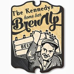 Brew Up! Personalized 15.5" Beer Sign