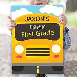 Personalized Back To School Bus Sign