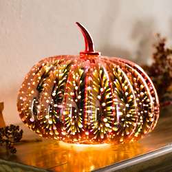 Glowing Mercury Glass Pumpkin Decoration