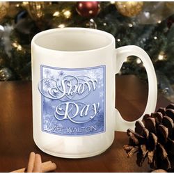 Blue Snow Day Coffee Mug