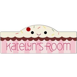 Girl's Room Personalized Cupcake Sign