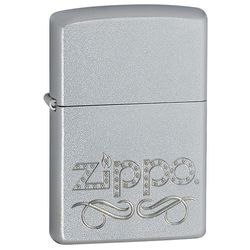 Personalized Scroll Satin Chrome Zippo Lighter