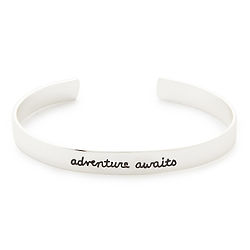 Adventure Awaits Silver-Plated Cuff Bracelet