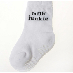Milk Junkie White Baby Socks