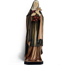 Italian Hand Carved Wooden St. Therese Statue