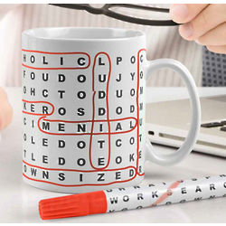Write-On Word Search Mug