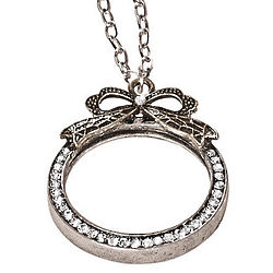 Bow Magnifier Glass Necklace