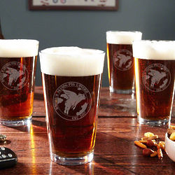 Flying Pig Tavern Personalized Pint Glasses