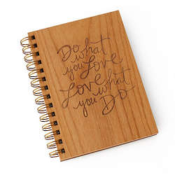 Do What You Love Wooden Journal