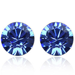 Large Sapphire Blue Swarovski Elements Crystal Stud Earrings